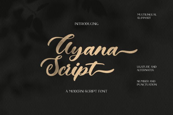 Ayana Script: A Modern Typeface for Handmade Elegance