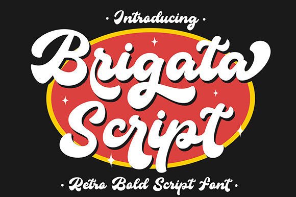 Brigata Script Font: A Bold, Retro Typeface for Your Brand