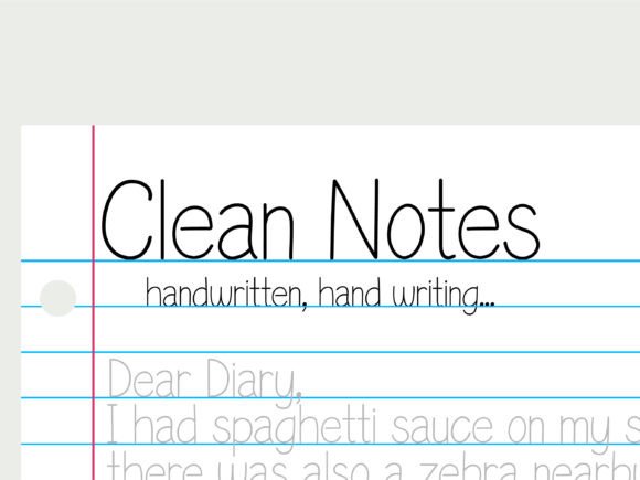 Clean Notes Font for Marketing