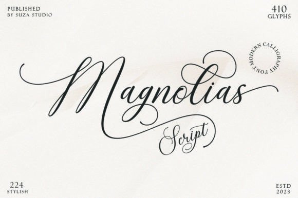 Magnolias Script Font for Marketing