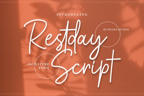 Restday Signature Script: A Beautiful Handwritten Typeface for Crafters