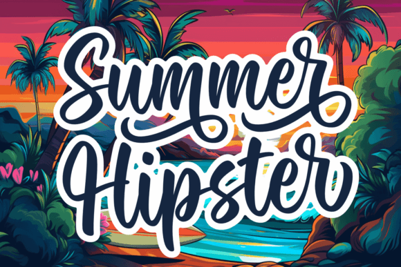 Summer Hipster Font for Creative Projects